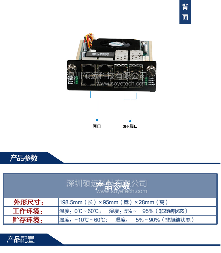 研祥四電口+四光口千兆網(wǎng)絡(luò)模塊，帶2組BYPASSENM-4824ES
