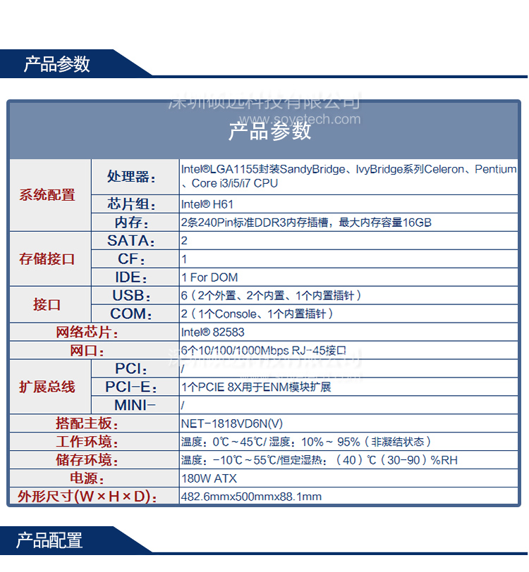 研祥2U主流網(wǎng)絡(luò)應(yīng)用平臺，H61芯片 NPC-8218