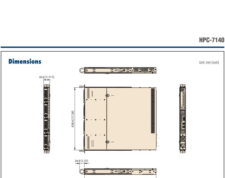 研華HPC-7140 1U 機(jī)架式服務(wù)器機(jī)箱，適用于 MicroATX/ATX 服務(wù)器主板，支持4個(gè)3.5"熱插拔盤位，1個(gè)全長/半長PCI-E x16擴(kuò)展插槽