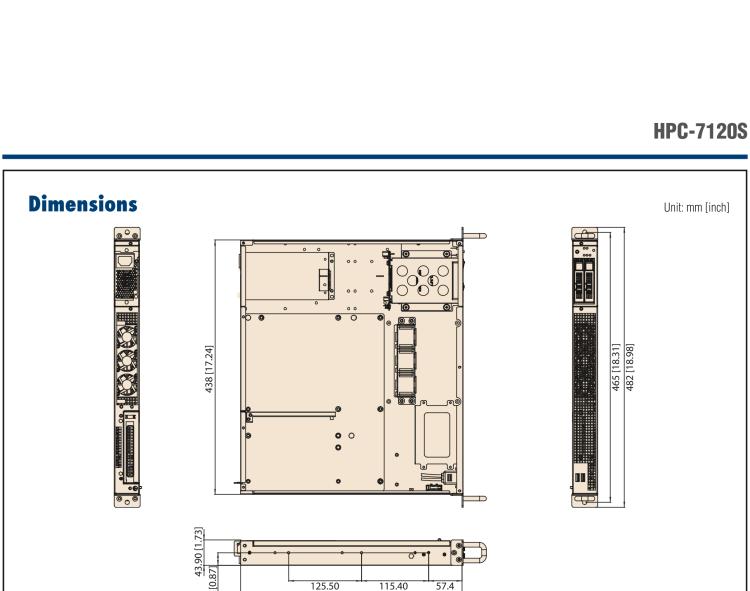 研華HPC-7120S 1U 上架式服務器短機箱，適用Micro ATX/ATX 服務器主板，支持1*全高/半長PCIe x16擴展插槽