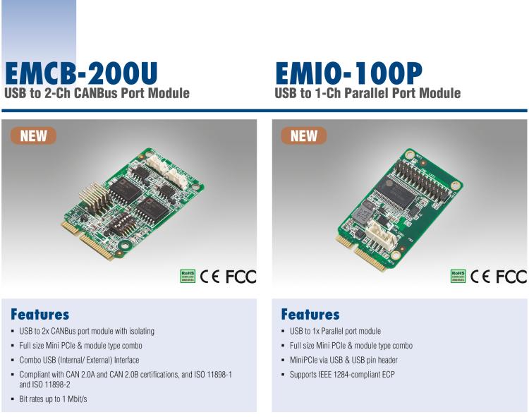 研華EMIO-100P 并行模塊，1 路，USB I/F