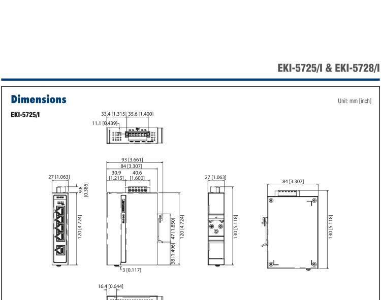 研華EKI-5725I 5端口千兆ProView（組態(tài)）系列寬溫型工業(yè)以太網交換機