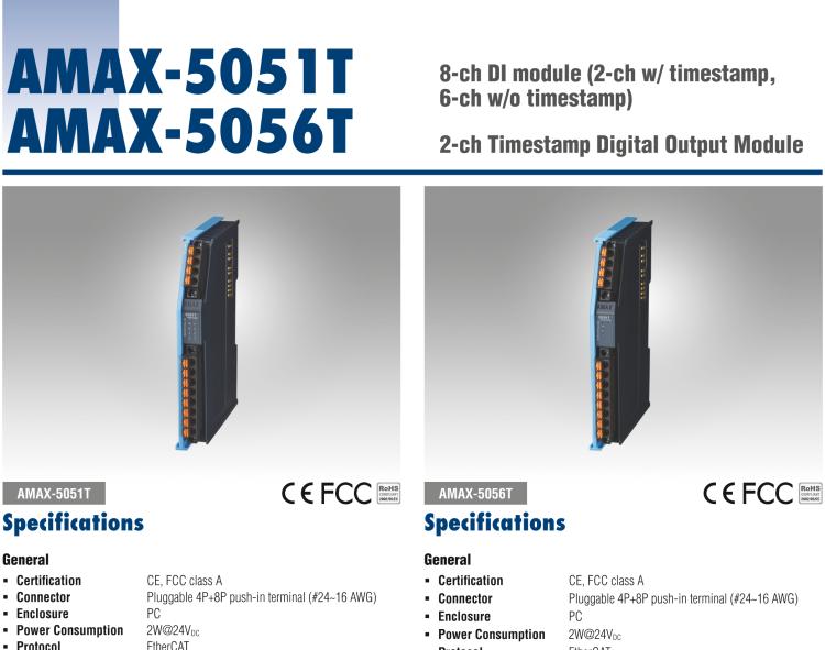 研華AMAX-5056T 2路帶時(shí)間戳數(shù)字量輸出模塊，0.3A 漏型（插片式）