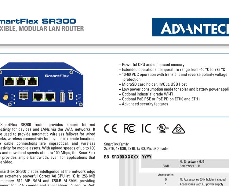 研華BB-SR30018120-SWH SmartFlex、開關(guān)、5E、USB、2I/O、SD、W、PSE、W、SL、SWH