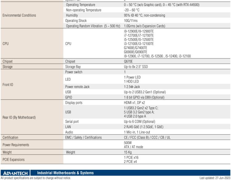 研華EPC-B3588 適配Intel 第12代 Core i 系列處理器，搭載Q670E芯片組?？纱钆銷VIDIA? RTX-A4500顯卡。3U高度，提供高端圖像處理應(yīng)用的解決方案。