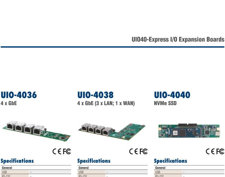 研華UIO-4038 UIO40-Express I/O 擴(kuò)展卡，，支持 3 LAN & 1 WAN
