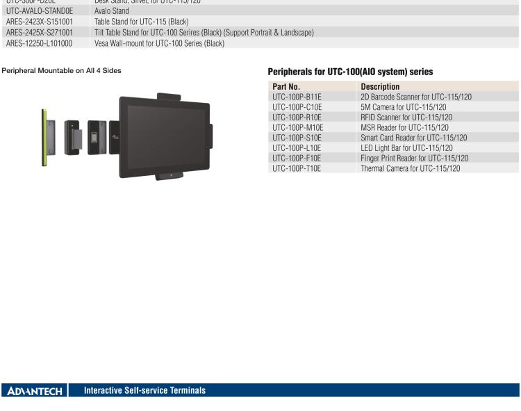 研華UTC-120H 21.5" 多功能觸控一體機(jī)，內(nèi)置Intel? Core? i5-8365UE