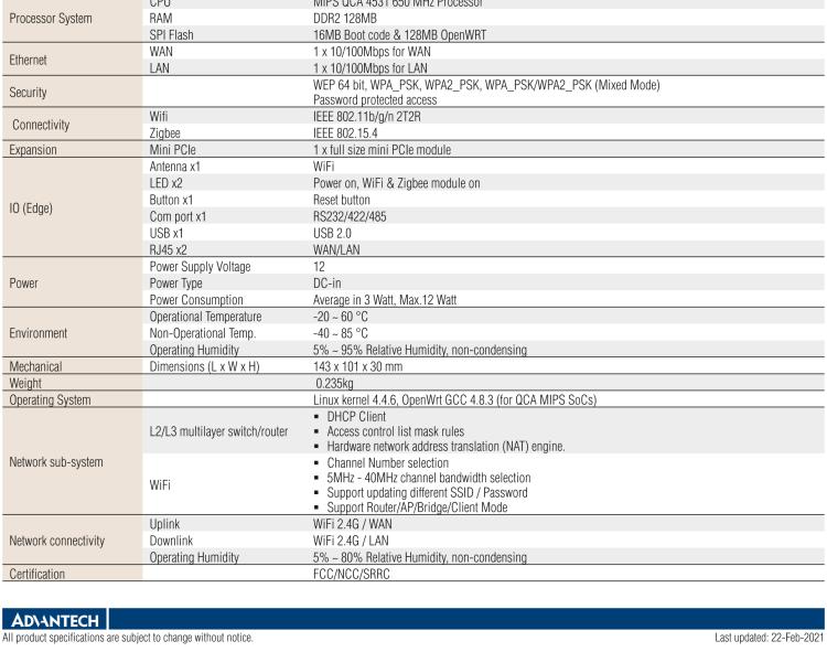 研華WISE-3220 研華EPD電子紙專用工業(yè)網(wǎng)關(guān)，以太網(wǎng)、 WIFI（AP），專為智能城市、工業(yè)4.0應(yīng)用而設(shè)計。