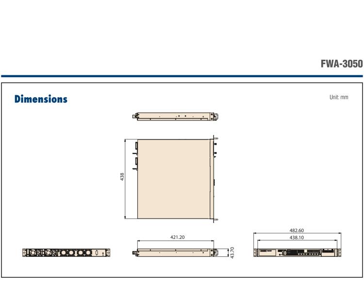 研華FWA-3050 基于Intel?Xeon D-2100系列處理器，用于uCPE和下一代防火墻的遠(yuǎn)程可管理1U網(wǎng)絡(luò)應(yīng)用平臺(tái)