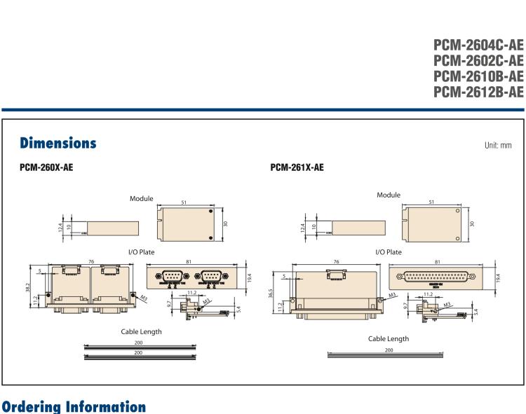 研華PCM-2612B 非隔離RS-422/485，4端口，DB9，PCIe I/F