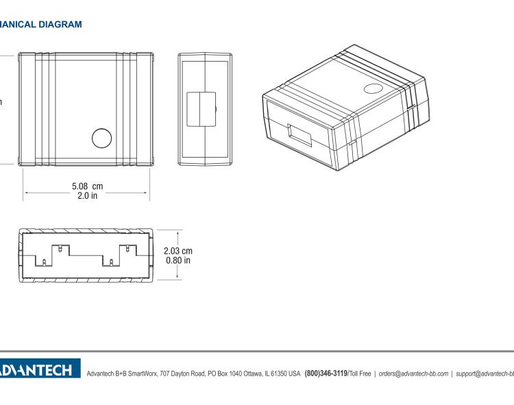 研華BB-UH401-2KV USB 2.0 2 kV隔離器，1端口，12 Mbps全速
